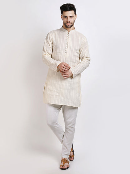 Classic Ivory Mid-Length Kurta