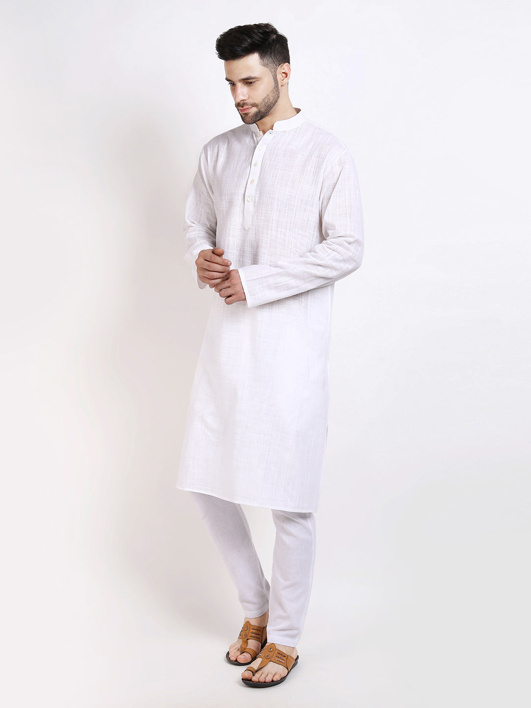 Long Kurta Chudidar White Kurta
