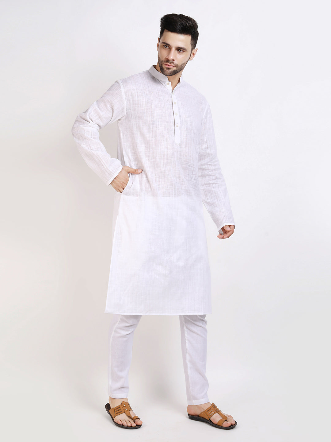 Long Kurta Chudidar White Kurta