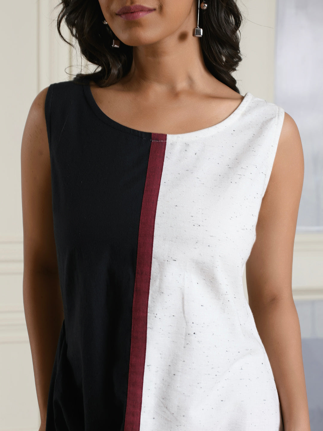 Dual Color Casual Dress