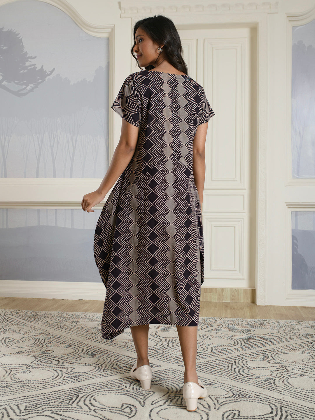 Ethnic Print Cotton Dress