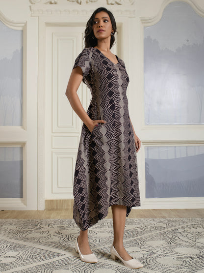 Ethnic Print Cotton Dress