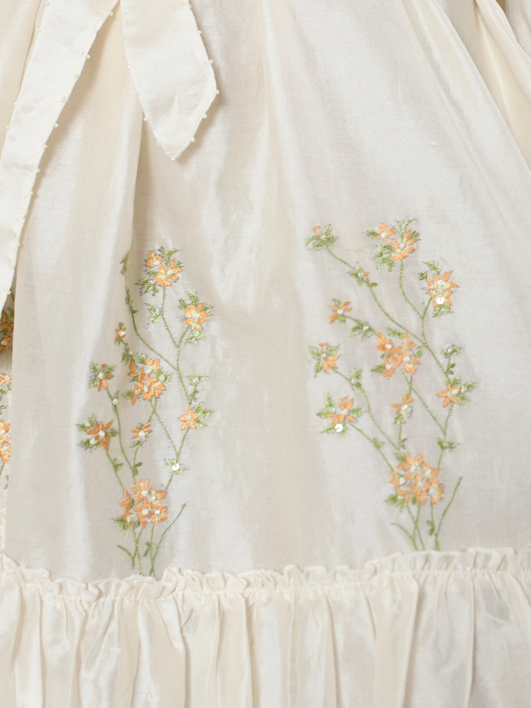 Ivory Tie-Waist Dress