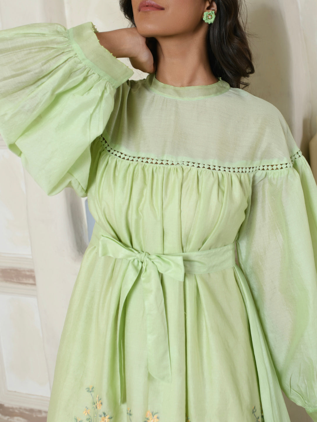 Mint Green Tie-waist Dress