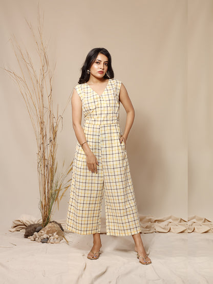 Sunbeam Check Jumpsuit