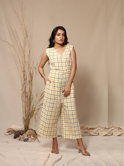 Sunbeam Check Jumpsuit