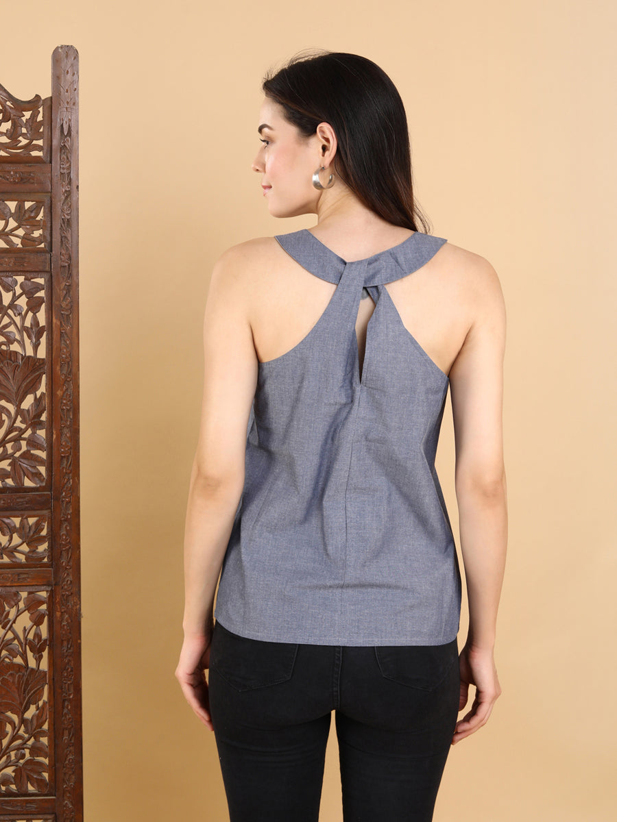 Solid V-Neck Top