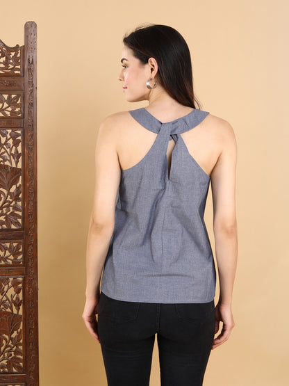 Solid V-Neck Top