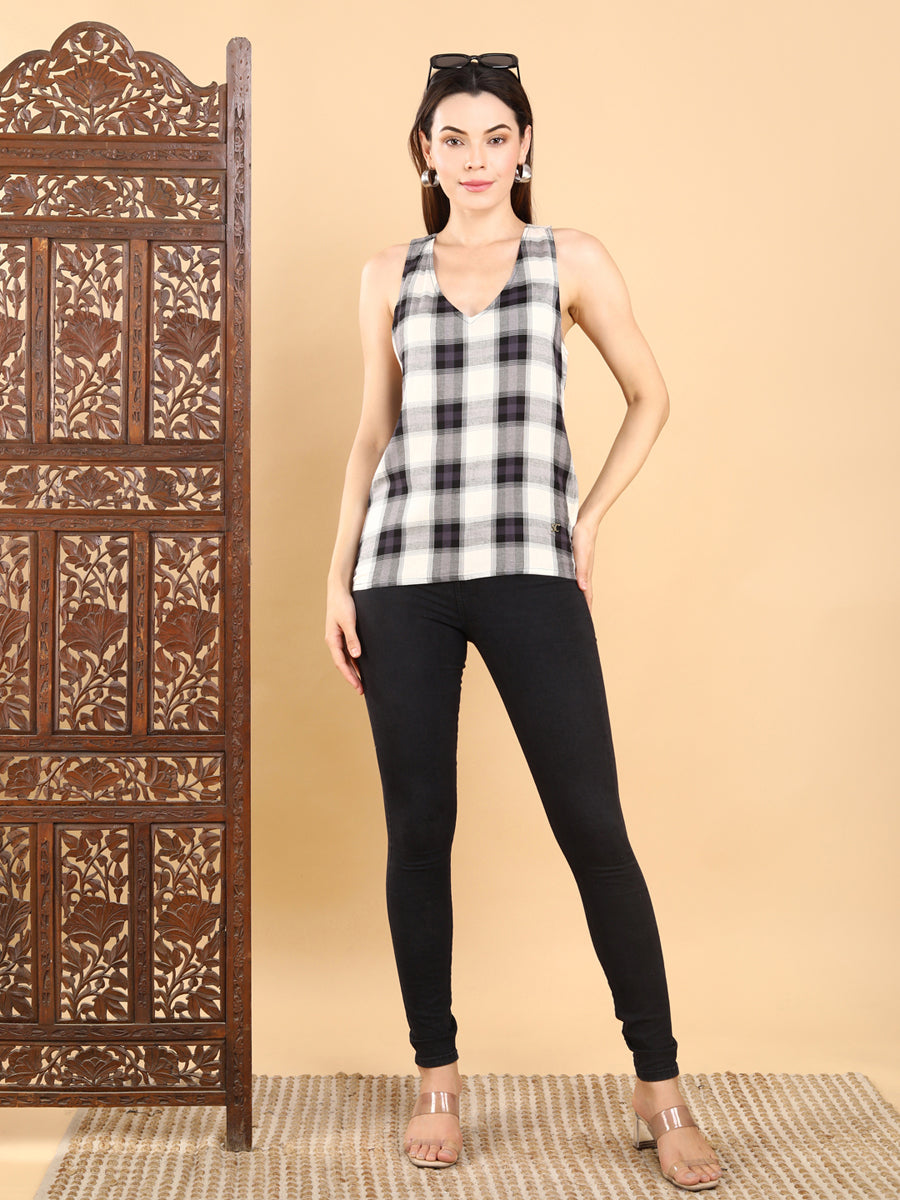 Sleeveless V-Neck Top