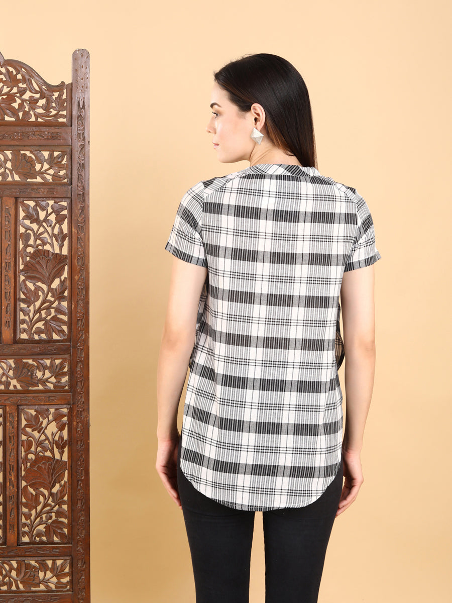 Black And White Checkered Top