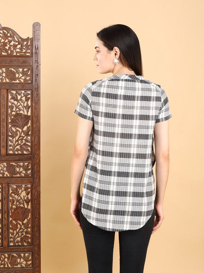 Black And White Checkered Top