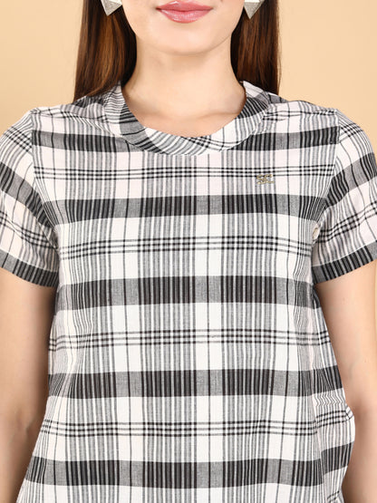 Black And White Checkered Top