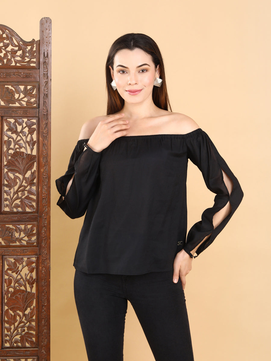 Black Off-Shoulder Top
