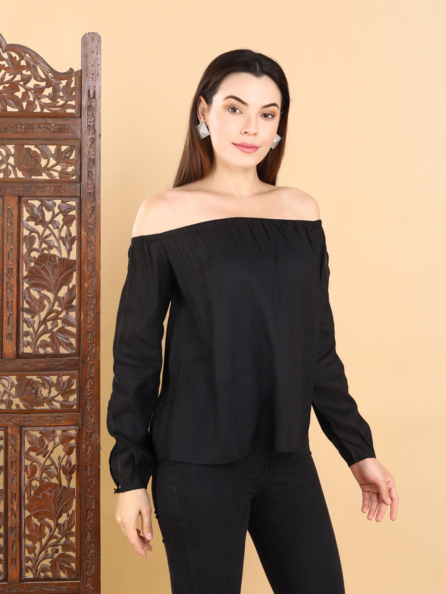 Black Off-Shoulder Top