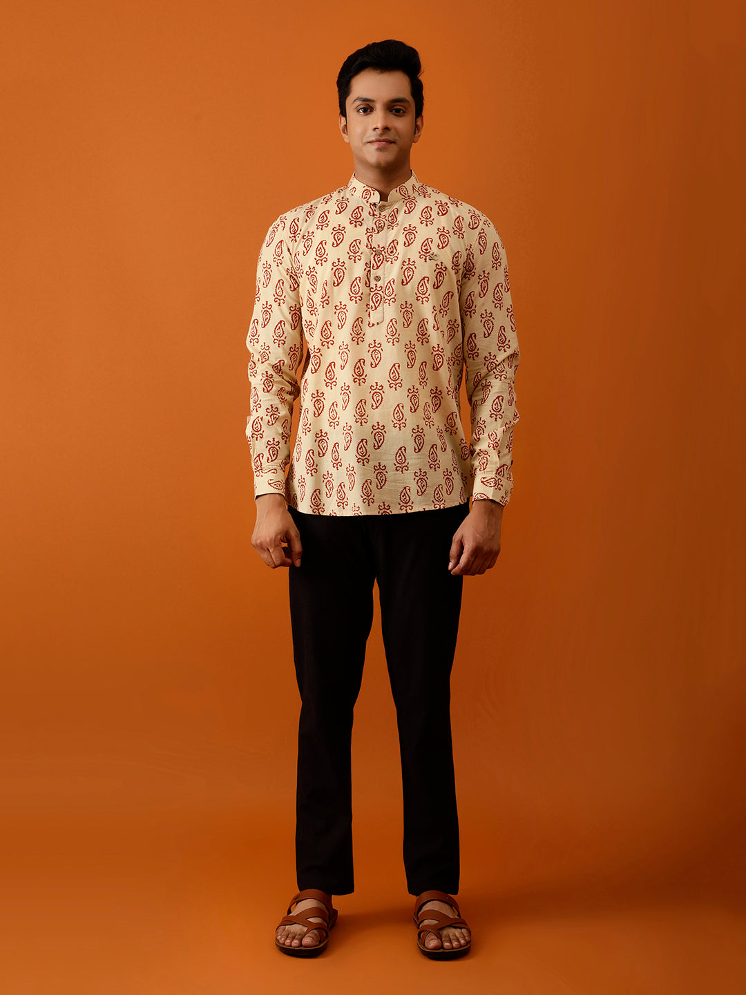 Short Kurta with Hand block Print in Cotton