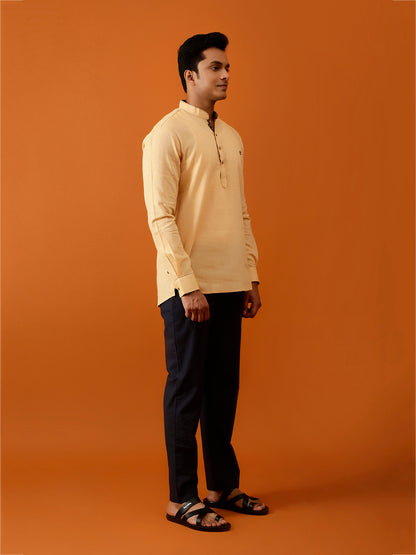 Short Kurta Light Mustard Cotton