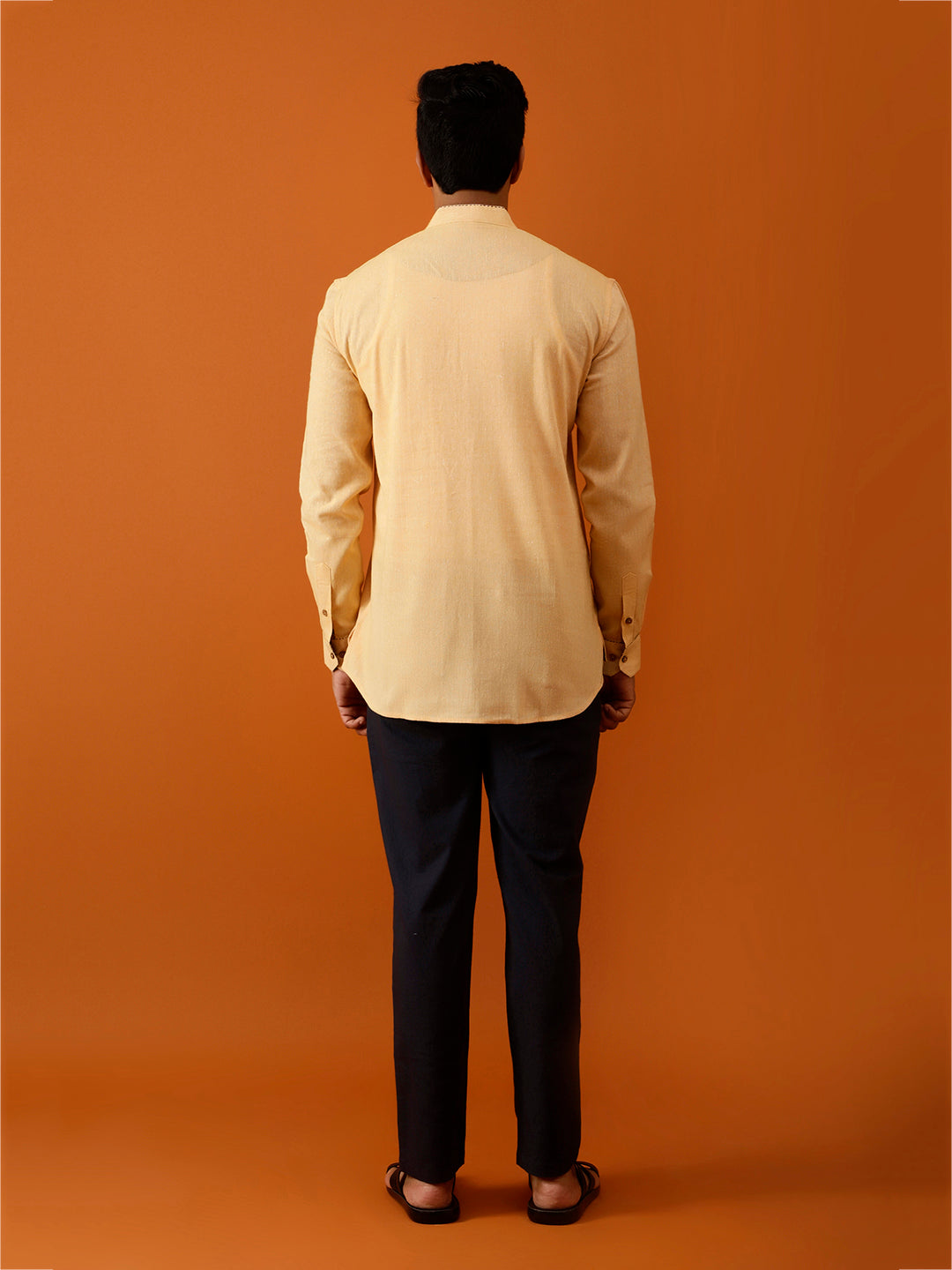 Short Kurta Pure Handloom in Radiant Yellow