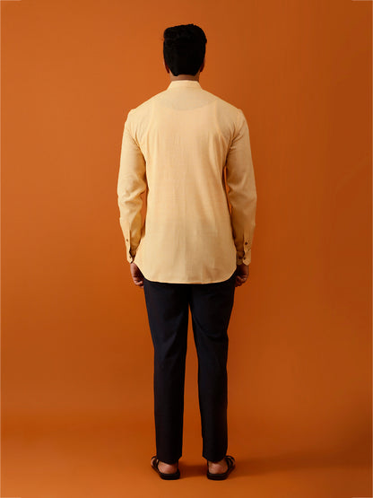Short Kurta Light Mustard Cotton