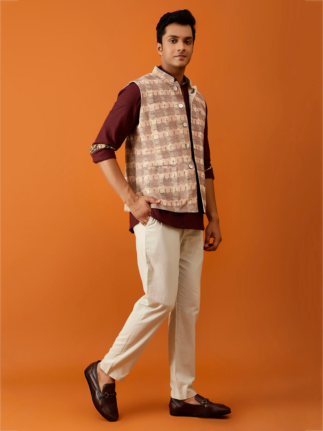 Off-White Classic Nehru Reversible-Jacket