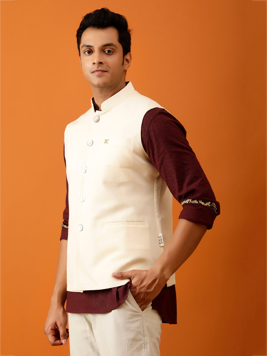 Off-White Classic Nehru Reversible-Jacket