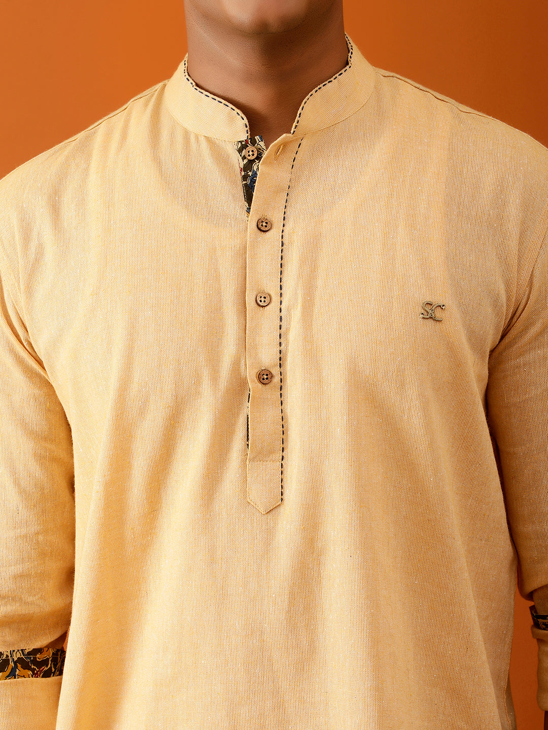 Short Kurta Pure Handloom in Radiant Yellow