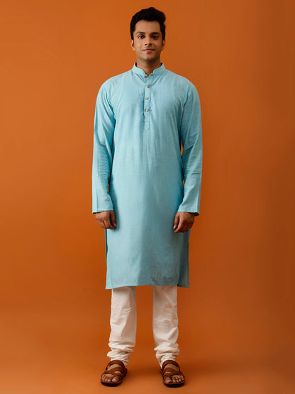 Long Kurta Chudidar Sky-Blue