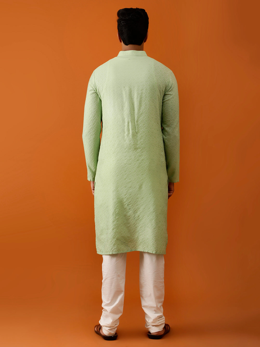 Long Kurta Chudidar Pastel Green