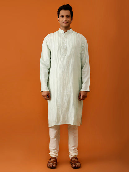 Long Kurta Chudidar White Kurta-Pyjama