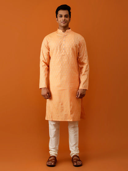 Long Kurta Chudidar Peach-Hued