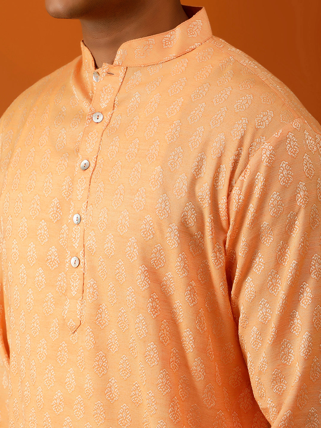 Long Kurta Chudidar Peach-Hued