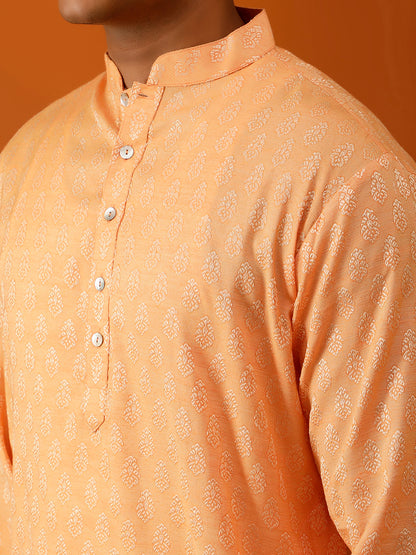 Long Kurta Chudidar Peach-Hued