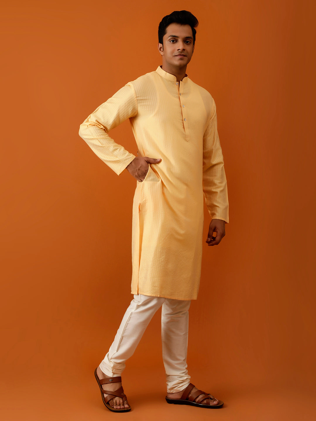 Long Kurta Chudidar Sun-Kissed Yellow