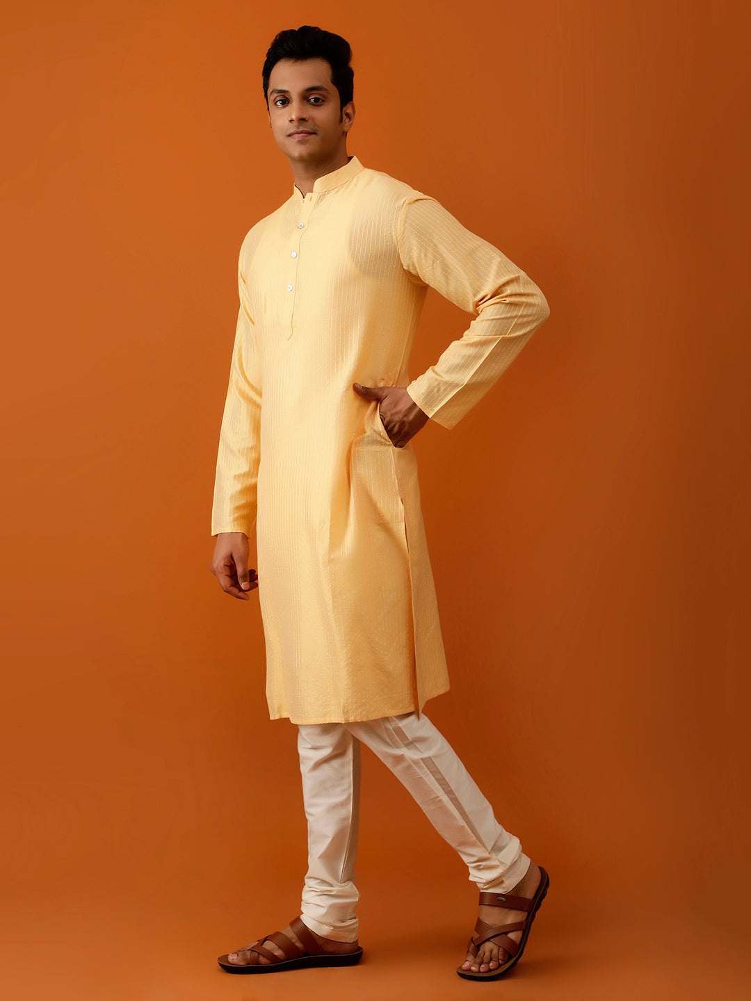 Long Kurta Chudidar Sun-Kissed Yellow