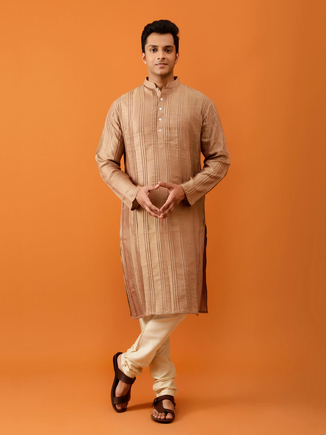 Long Kurta Chudidar Brown Kurta