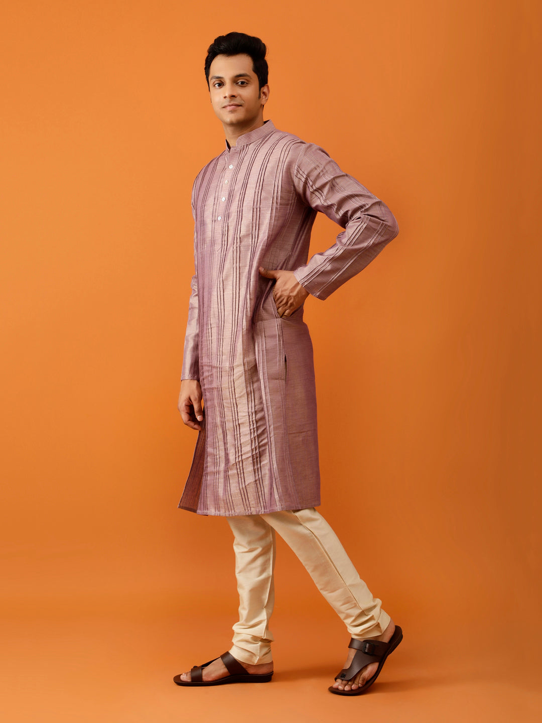 Long Kurta Chudidar Vertical Striped Patterns