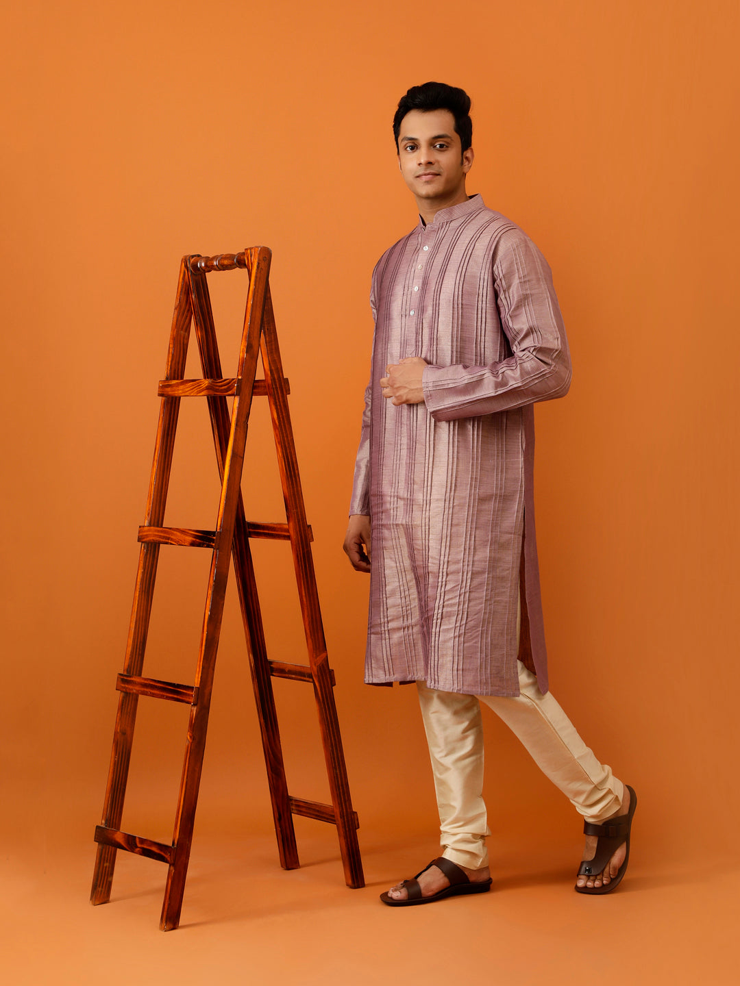 Long Kurta Chudidar Vertical Striped Patterns