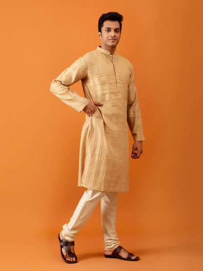 Long Kurta Chudidar Golden Beige Kurta