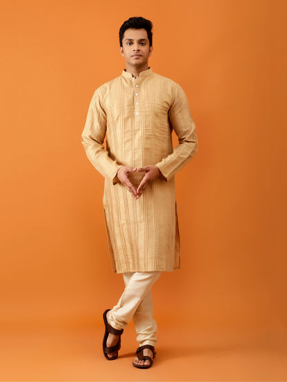 Long Kurta Chudidar Golden Beige Kurta