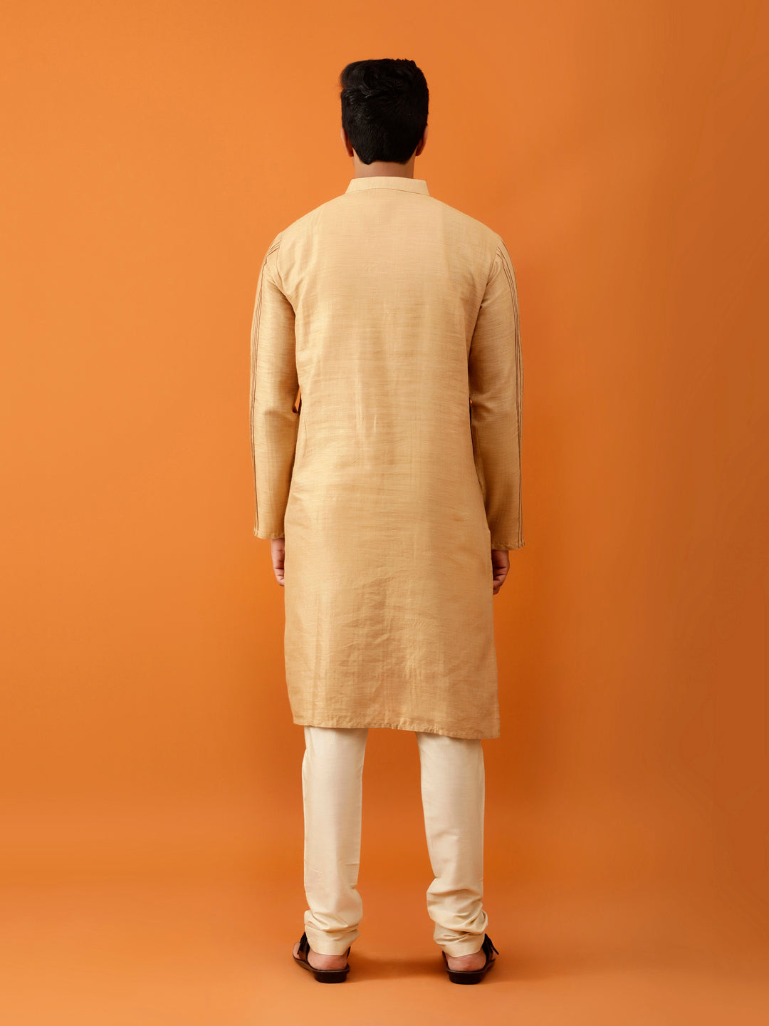 Long Kurta Chudidar Golden Beige Kurta