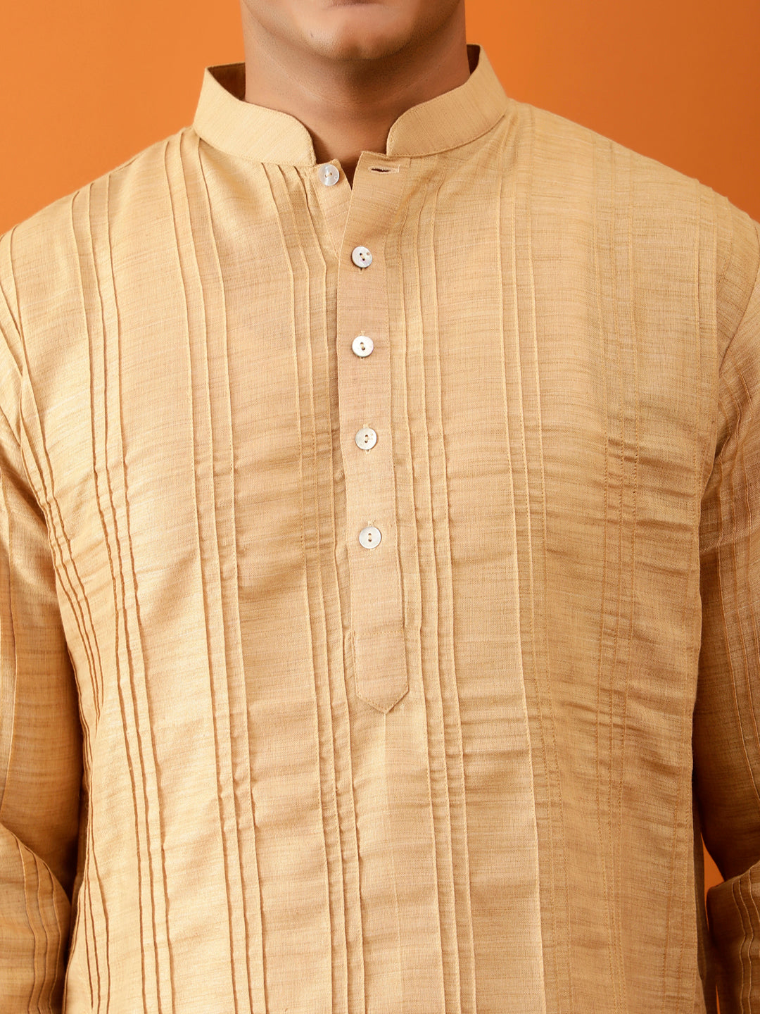 Long Kurta Chudidar Golden Beige Kurta