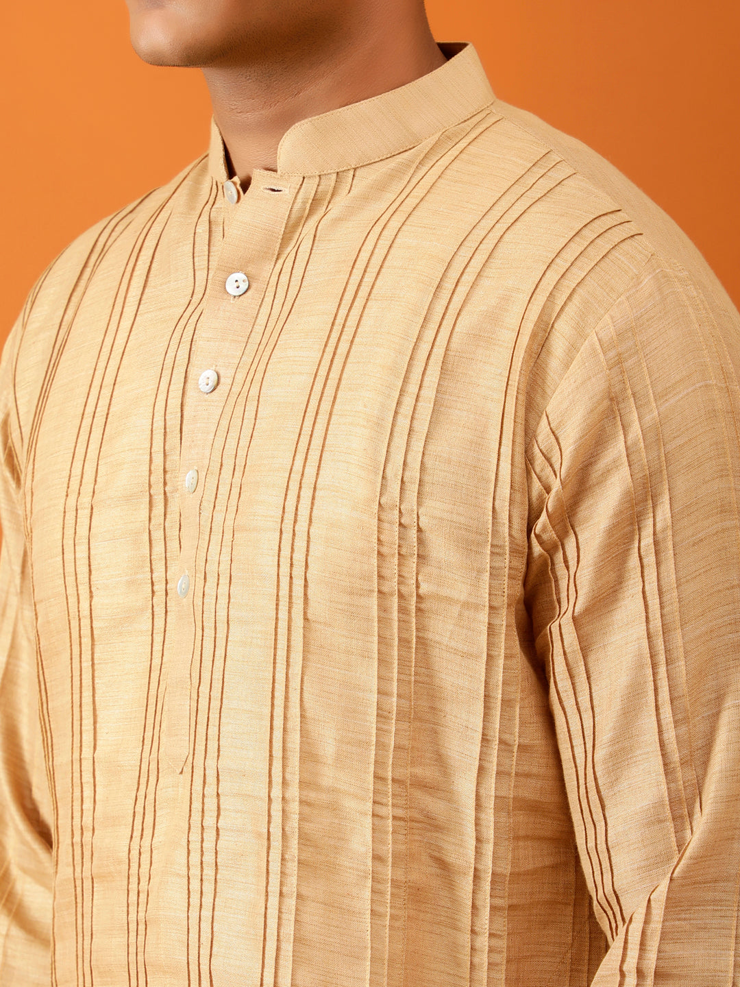 Long Kurta Chudidar Golden Beige Kurta