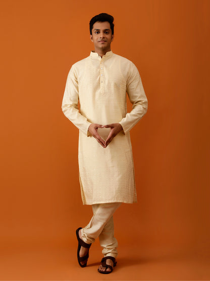 Long Kurta Chudidar Light Golden-Beige Kurta