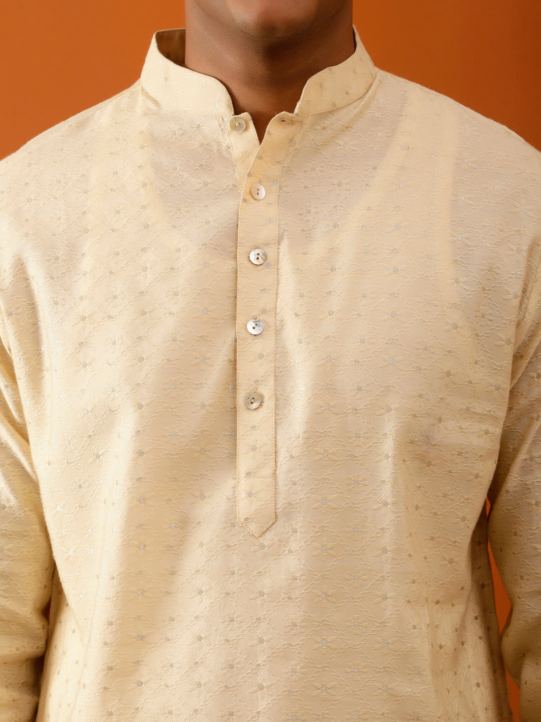 Long Kurta Chudidar Light Golden-Beige Kurta