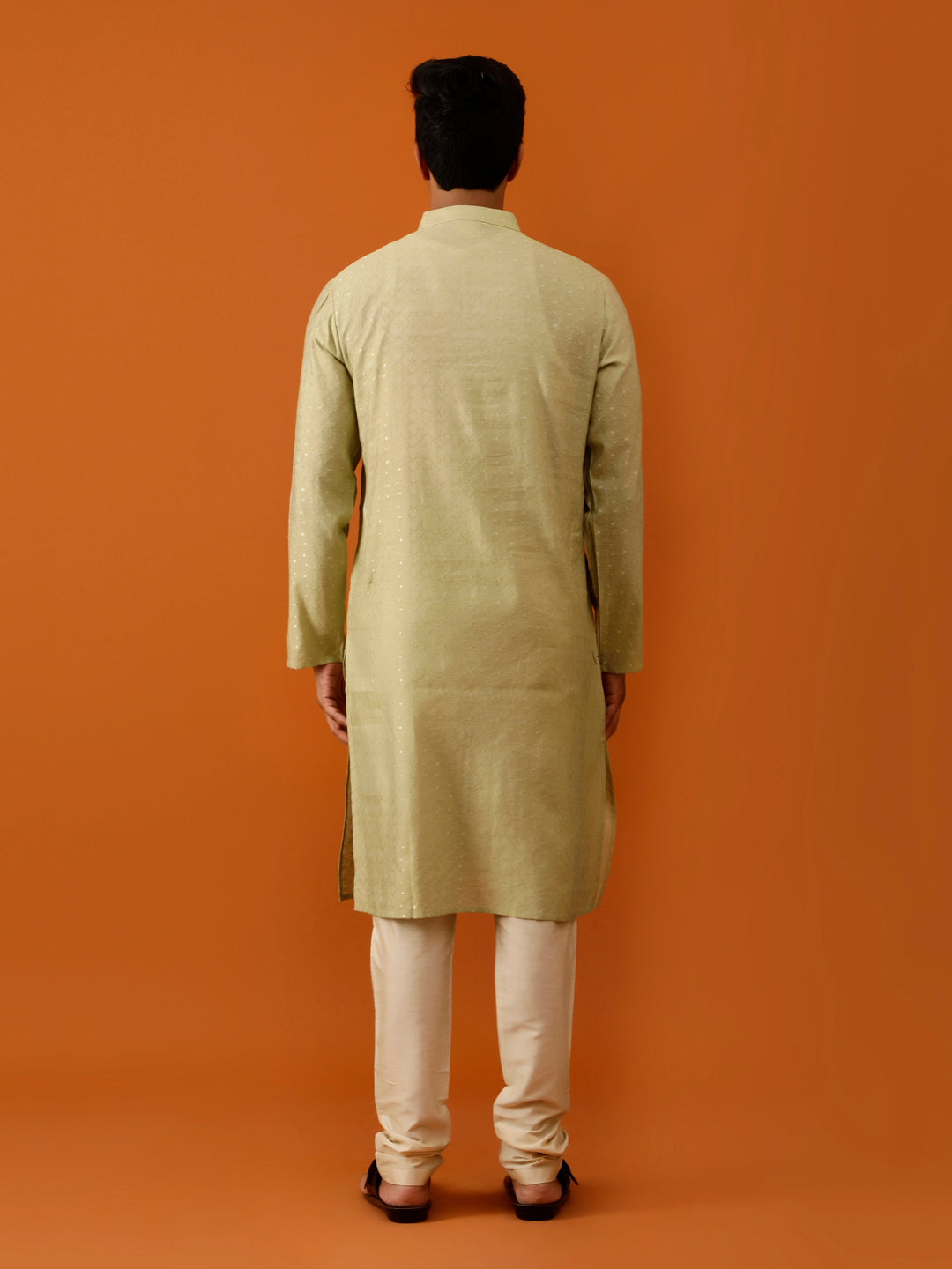 Long Kurta Chudidar Light Olive-Green