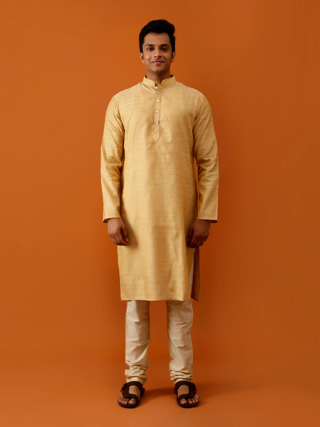 Long Kurta Chudidar Rich Golden-Yellow