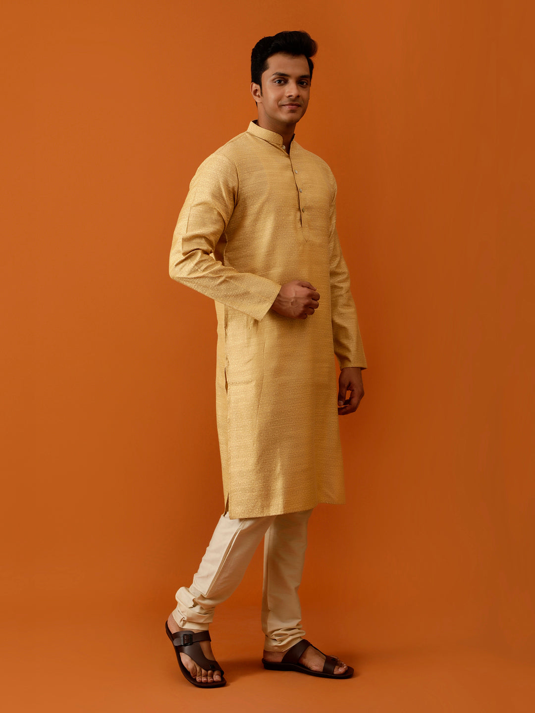 Long Kurta Chudidar Rich Golden-Yellow