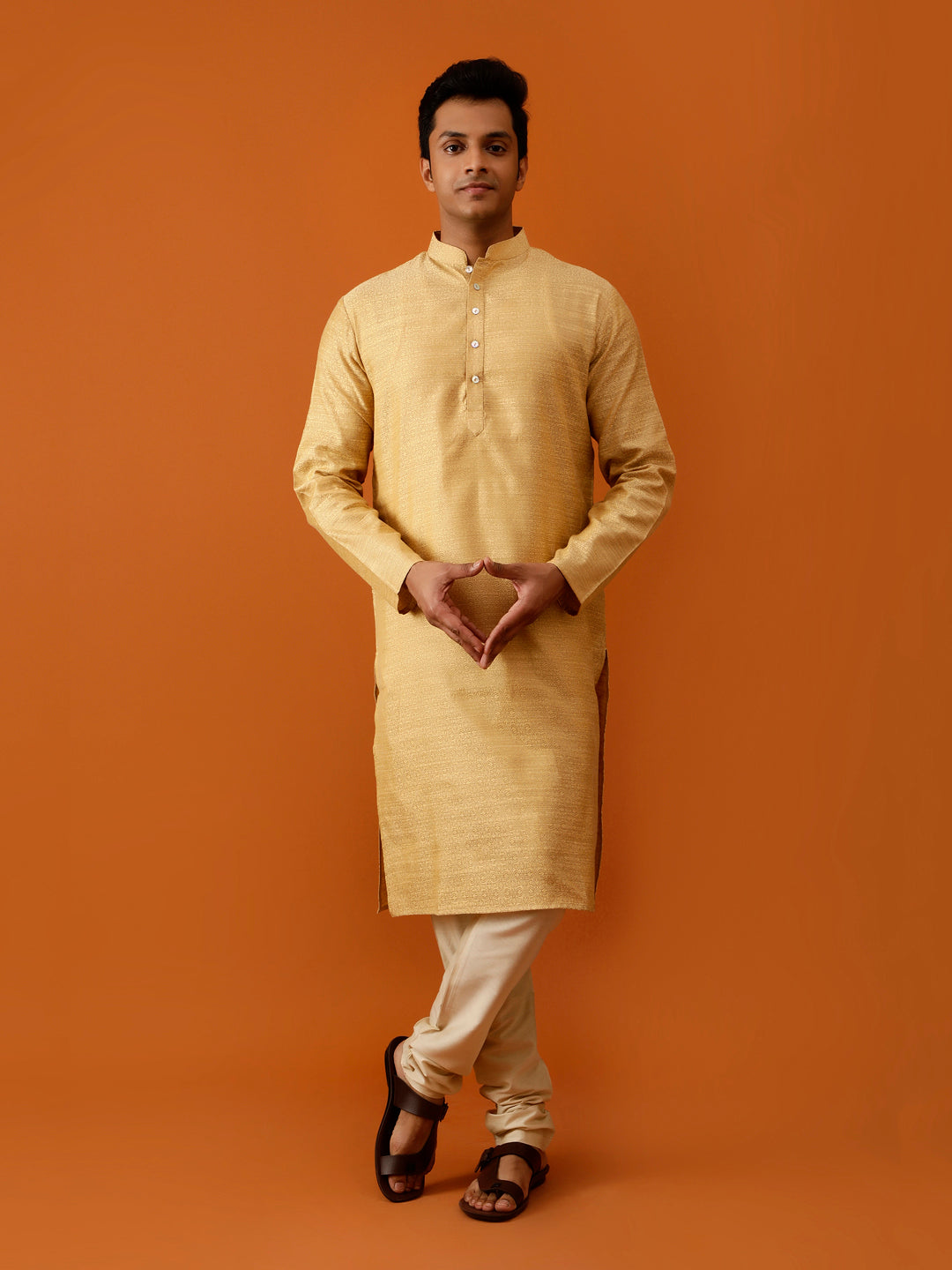 Long Kurta Chudidar Rich Golden-Yellow