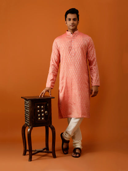 Long Kurta Chudidar Soft Pink Kurta