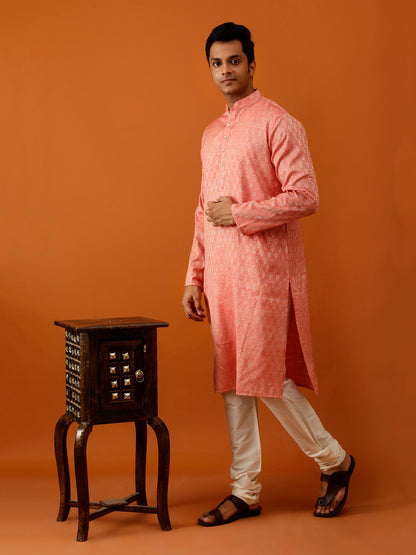 Long Kurta Chudidar Soft Pink Kurta