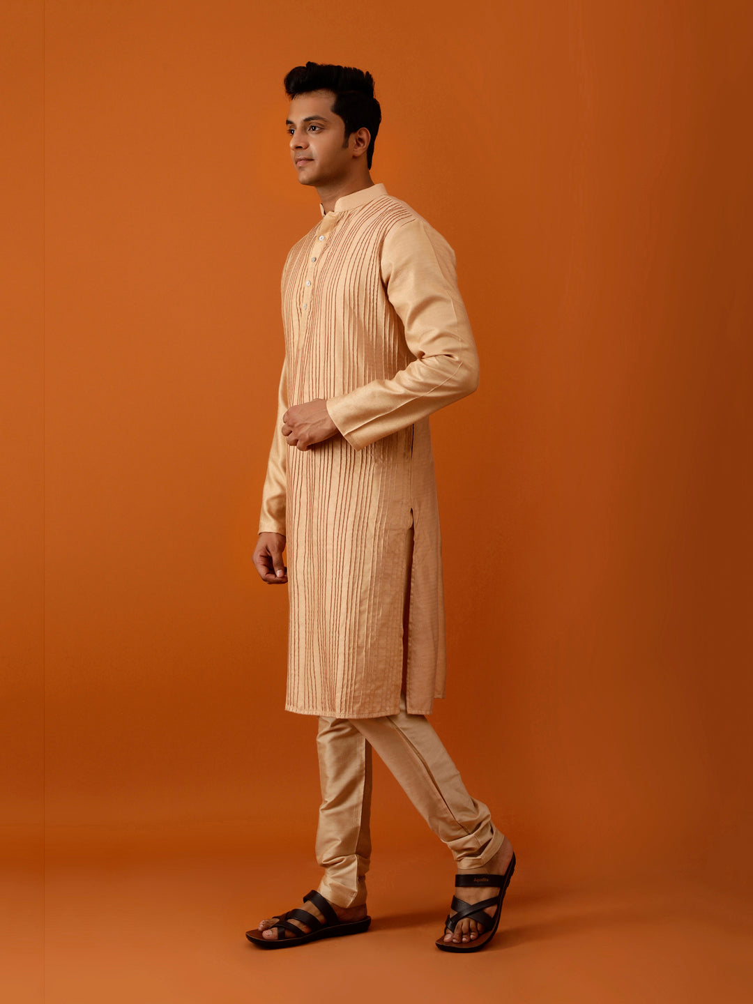 Long Kurta Chudidar Soft Gold Kurta
